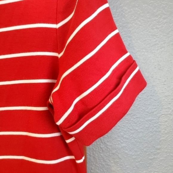 Lauren by Ralph Lauren Size L Red & White Striped dress EUC - Picture 5 of 7